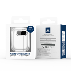 Прозрачный чехол серого цвета от Dux Ducis для наушников AirPods Pro 2, серия PECL Series Case, в комплекте с карабином