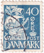 20 почтовых марок, Дания, 1930-1940-е годы, Военные годы, геральдика, исторические личности