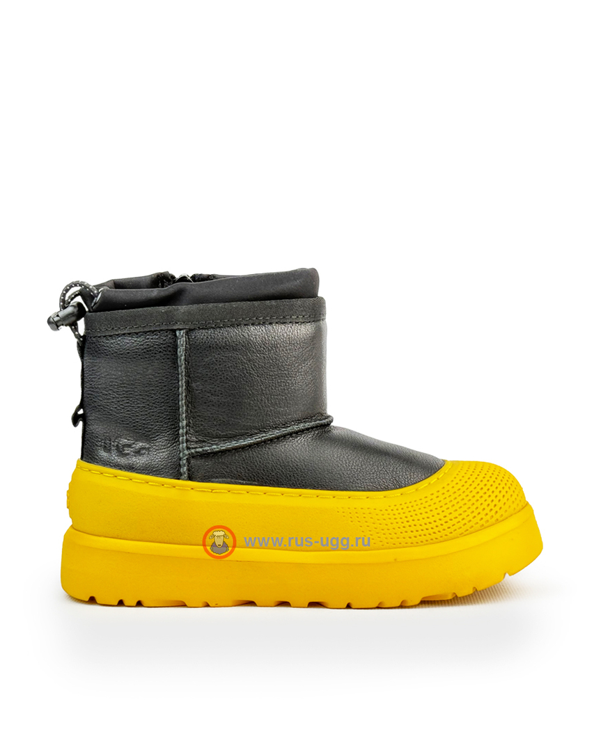 UGG KIDS MINI WEATHER HYBRID Black Leather Summer