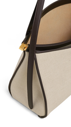 ALAÏA СУМКА LE CLICK POCKET 35 ИЗ ХОЛСТА, НАТУРАЛЬНЫЙ