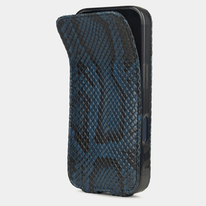 Чехол для iPhone 18Pro / 17Pro - кожа питона, синий