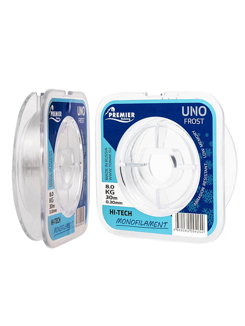Леска для рыбалки Premier Fishing UNO FROST Clear Nylon 0,10mm/30m (PR-UF-T-010-30)