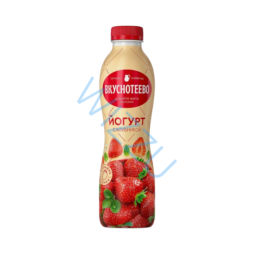 Йогурт с клубникой Вкуснотеево 690г 2% ПЭТ/бут ВО (6)