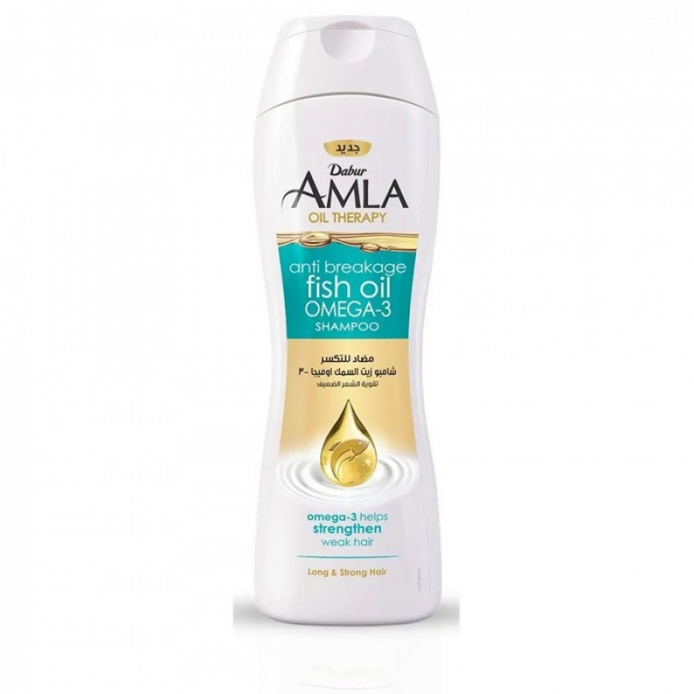 Dabur Amla Nourishment  Anti Breakage Fish Oil Omega-3 Shampoo Крем-шампунь против ломкости волос с рыбьим жиром 400мл