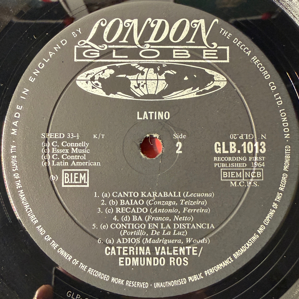 Caterina Valente Und Edmundo Ros ‎– Latino (Англия)