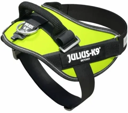 JULIUS-K9 Шлейка для собак IDC-Powerharness 0 (58-76 см/14-25 кг) зеленый неон