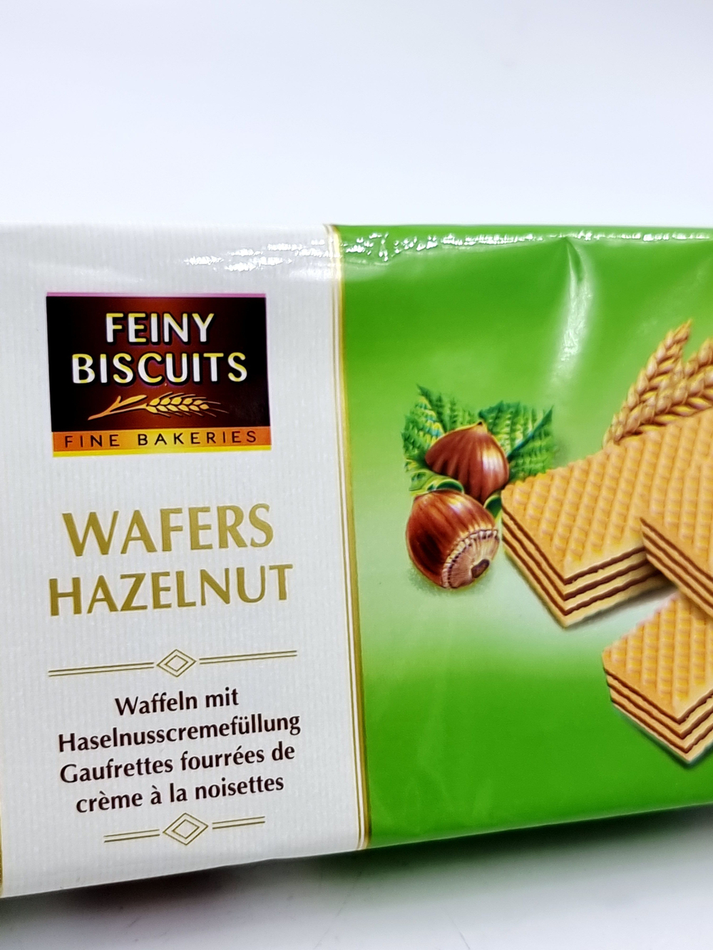 Вафли Feiny Biscuits c начинкой со вкусом лесного ореха 250 г (Австрия)