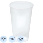Стакан одноразовый Bubble Cup 500мл матовый/прозр., 400шт/кор (1021П)