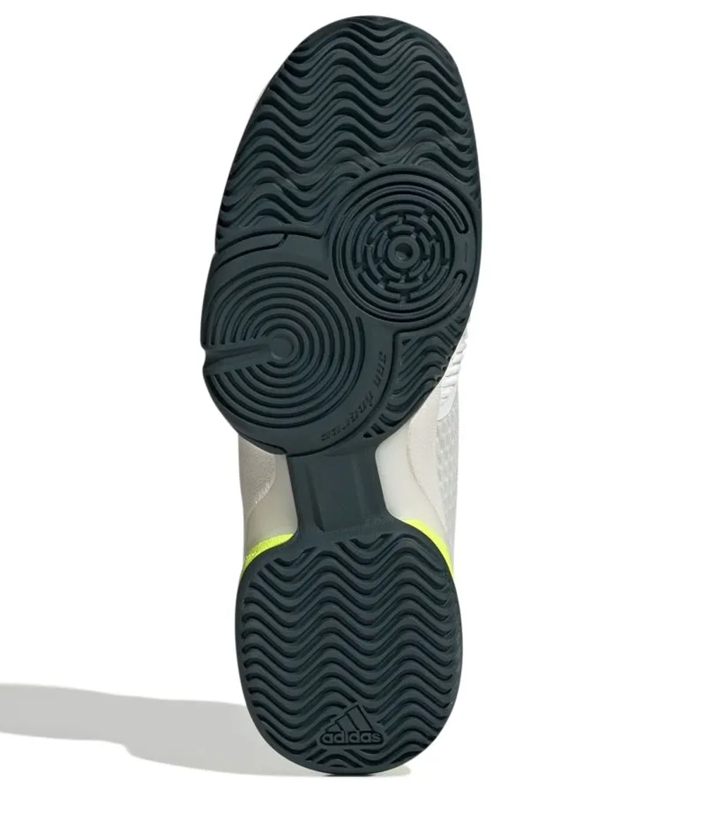 Детские теннисные кроссовки Adidas Barricade K - off white/core black/aurora ivy
