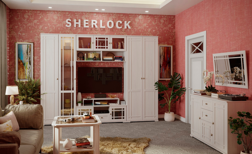 Шкаф двухдверный для одежды Sherlock 12, ясень светлый