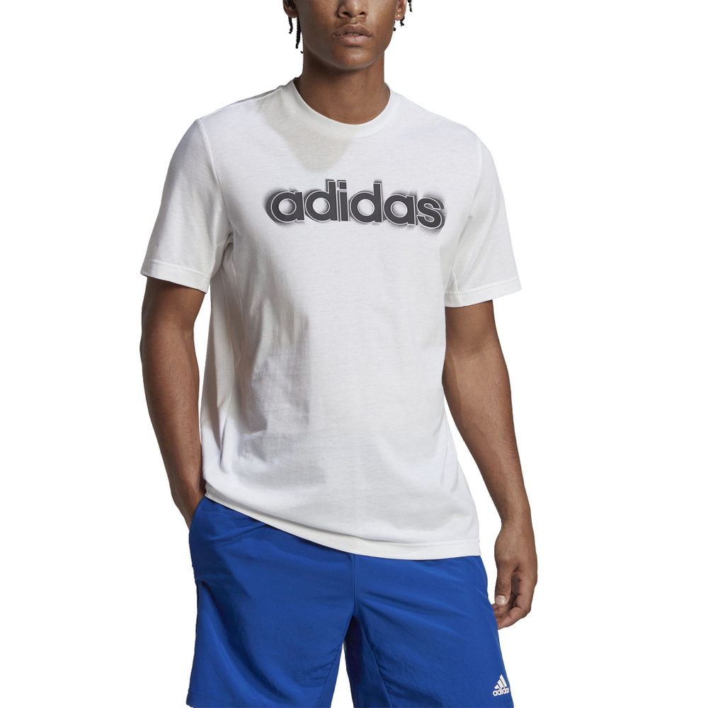 Мужское теннисное поло adidas Workout Linear T-Shirt Men - White