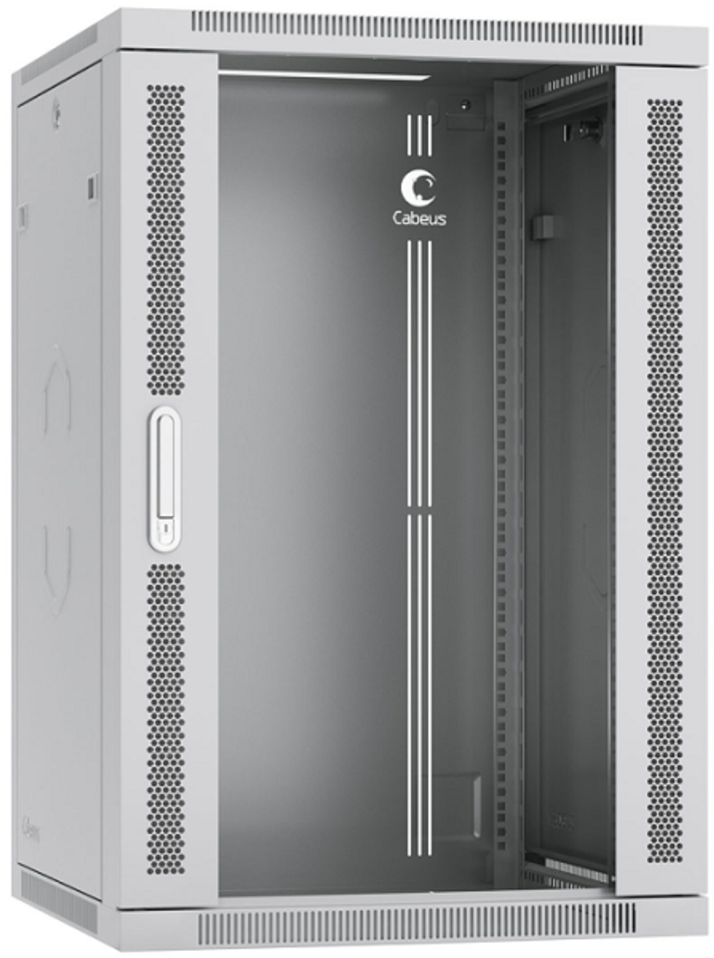 Шкаф настенный 19", 18U Cabeus SH-05F-18U60/60-R