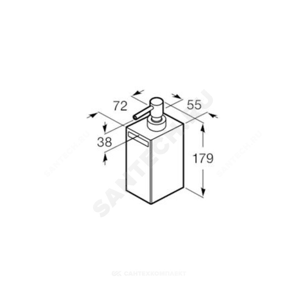 Диспенсер Rubik черный матовый Roca 816841024
