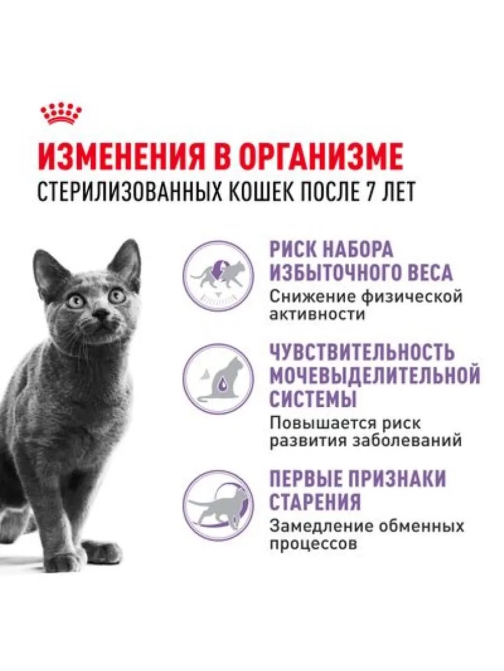 Sterilised 7+ Корм для кошек старше 7 лет 1,5кг