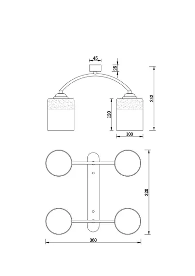Потолочная люстра Gretta FR5088PL-04B Freya