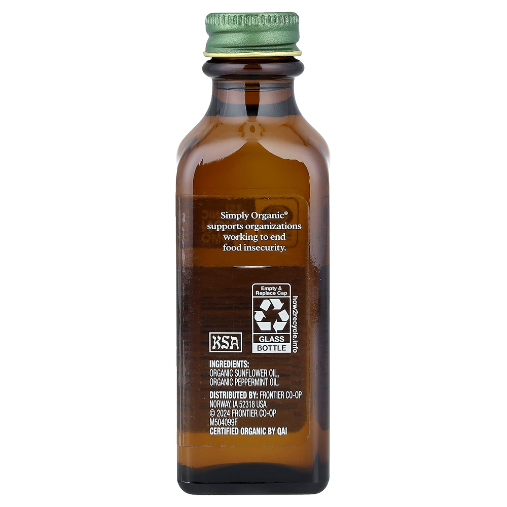 Simply Organic, Экстракт перечной мяты, 2 жидкие унции (59 мл)
