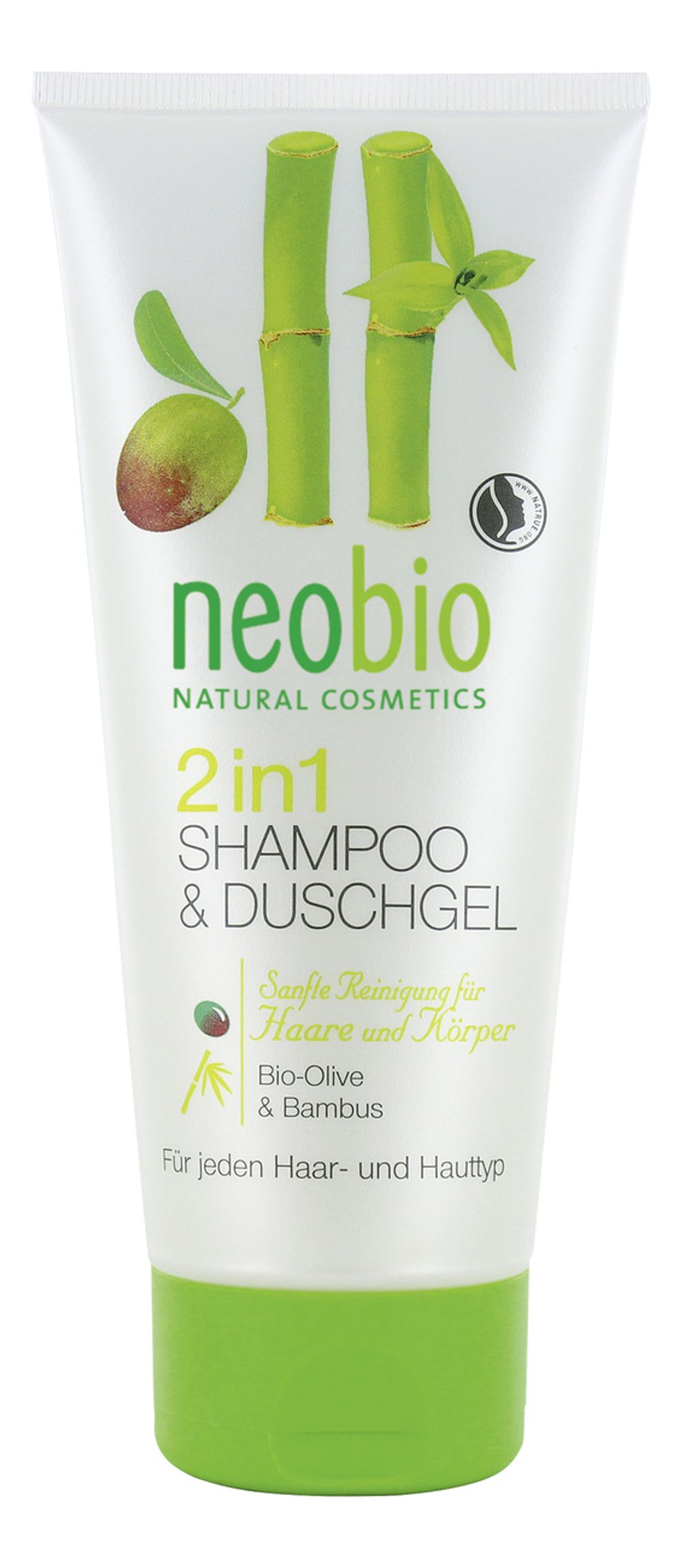 2 in 1 Shower Gel & Shampoo /шампунь-гель 2 в 1 c био-оливой и бамбуком 200 мл ( Neobio)