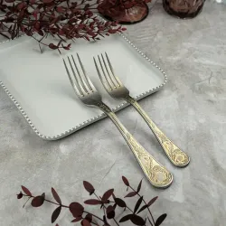 Вилка столовая 20,2 см матовая с золотом Lord Vintage Style P.L. Proff Cuisine [12]