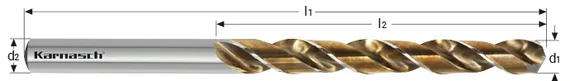 Сверло спиральное Karnasch HSS, Ø1x12/34 мм, 10 шт., арт. 22.3105.0100