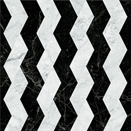 Керамогранит 41zero42 DANDY Ribbon Black_White 18,6x18,6   арт.4101202   (8,5мм.)