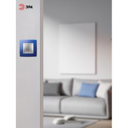 12-5001-29 ЭРА Рамка на 1 пост, Эра12, ультрамарин | Розетки и выключатели
