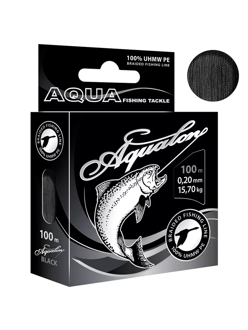 Плетеный шнур для рыбалки lon Black 0,12mm 100m