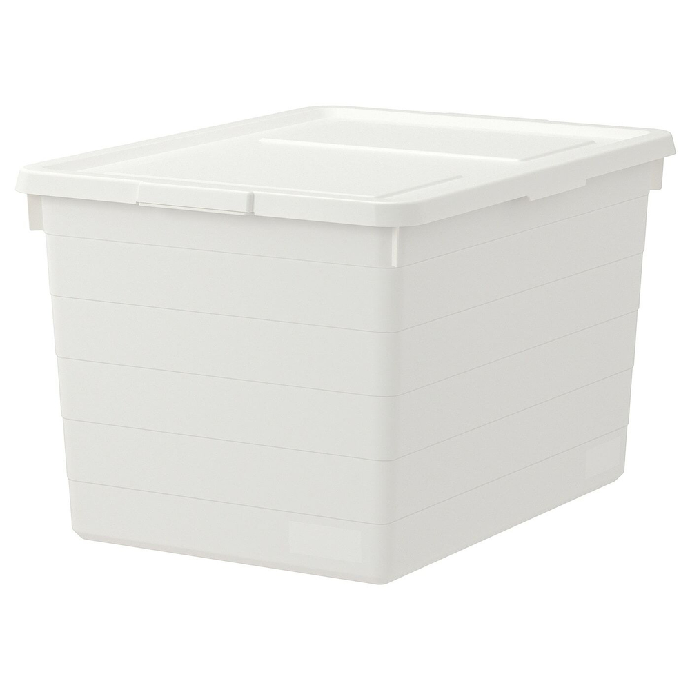 Коробка с крышкой IKEA SOCKERBIT (СОКЕРБИТ), Белый, 38x51x30 см