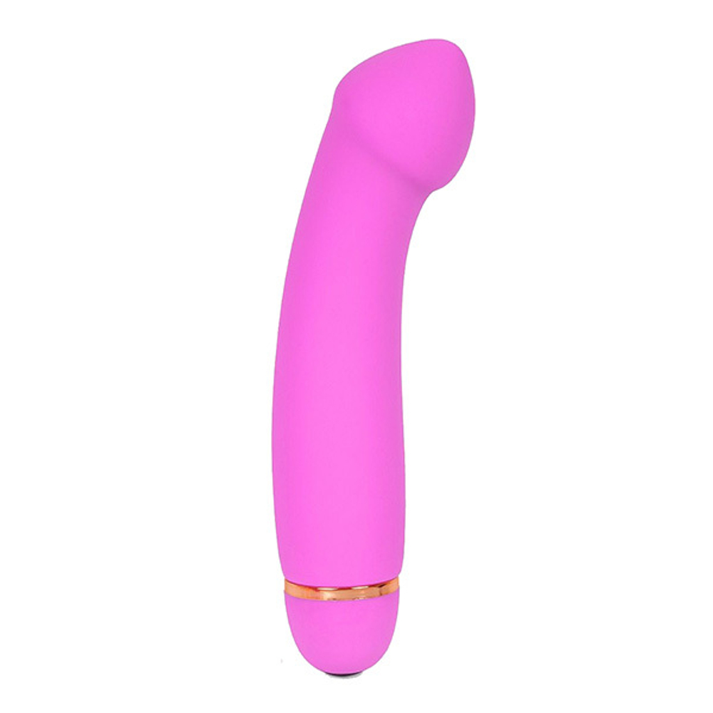 Розовый вибромассажер 15см с изогнутой головкой Bior Toys Cosmo WSL-15012