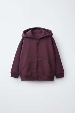 ZARA ХУДИ С МОЛНИЕЙ, ГРАНАТОВЫЙ
