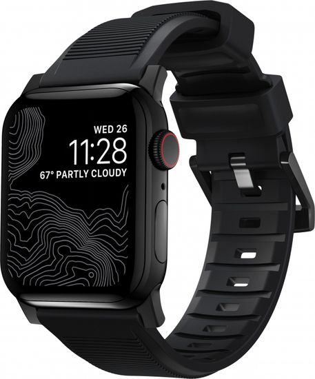 Ремешок Nomad Rugged Strap, black hardware - Apple Watch Ultra (49mm) 8/7 (45mm)/6/SE/5/4 (44mm)/3/2/1 (42mm), черный