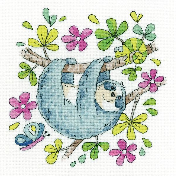 Набор для вышивания нитками Heritage Sloth