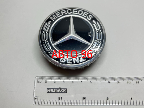 Логотип (шильдик, надпись, эмблема) "Mercedes" черный Оптом