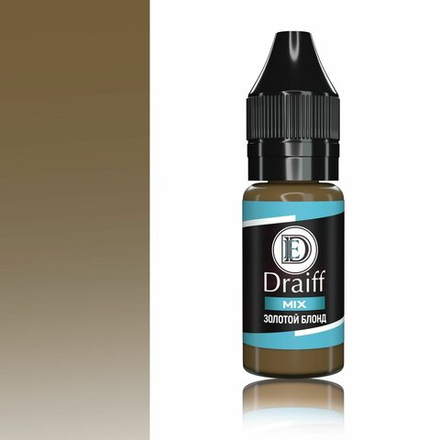 Draiff Mix "Золотой блонд" Пигмент для перманентного макияжа бровей, 15 мл