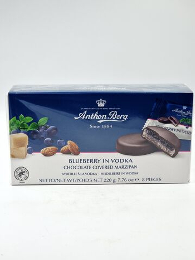 Anthon Berg конфеты шоколадные Blueberry in Vodka Черника в водке с марципаном, 220 г
