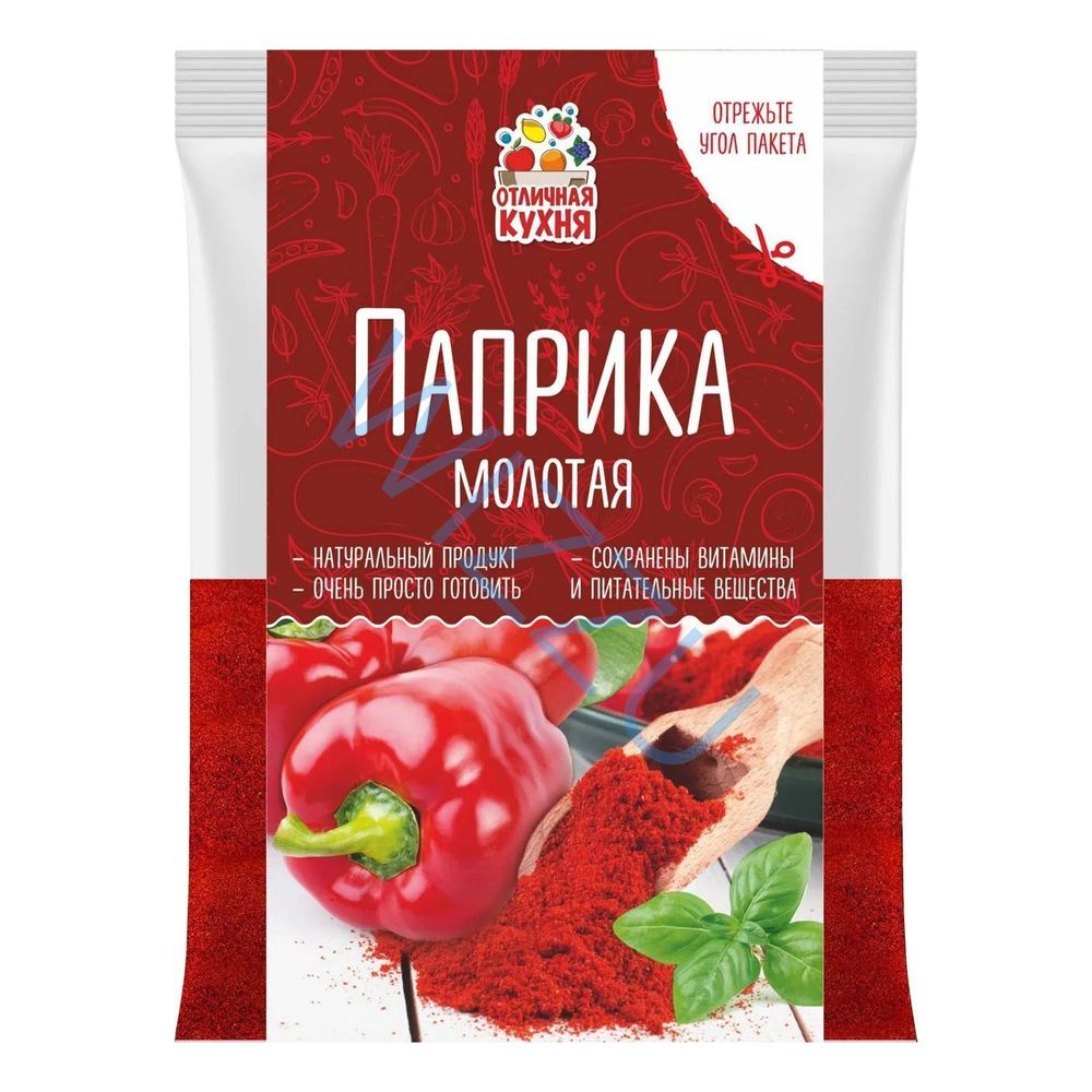 Паприка красная молотая 10 г.*80 (4бл*20шт) Отличная Кухня