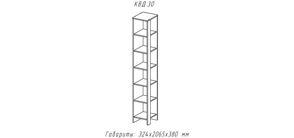 Стеллаж угловой Квадро-30