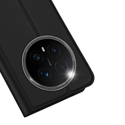 Чехол книжка черного цвета из кожи для Honor Magic 8 Pro, серия Skin Pro Series от Dux Ducis