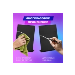 Табличка меловая настольная А4 (21x29,7 см), L-образная, вертикальная, ПВХ, ЧЕРНАЯ, BRAUBERG, 291292