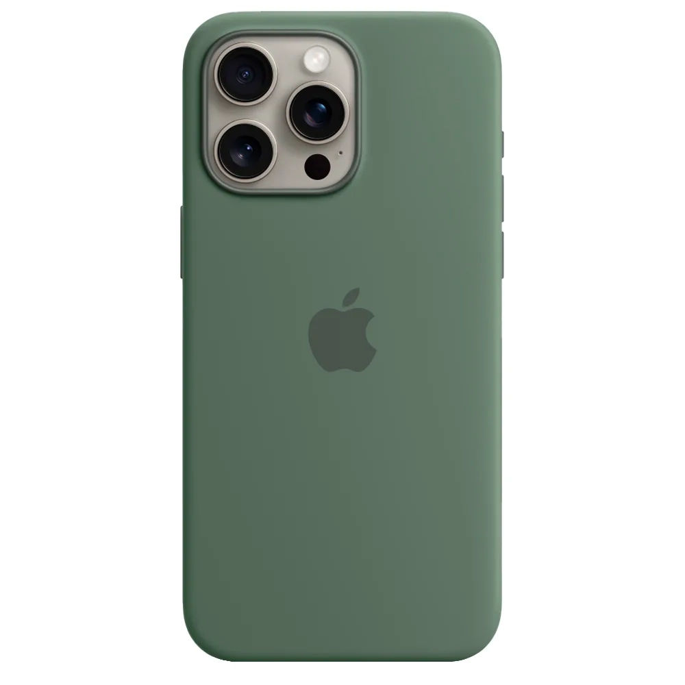 Силиконовый чехол с поддержкой MagSafe Apple Silicone Case для iPhone 15 Pro Max, Cypress (Кипарис)