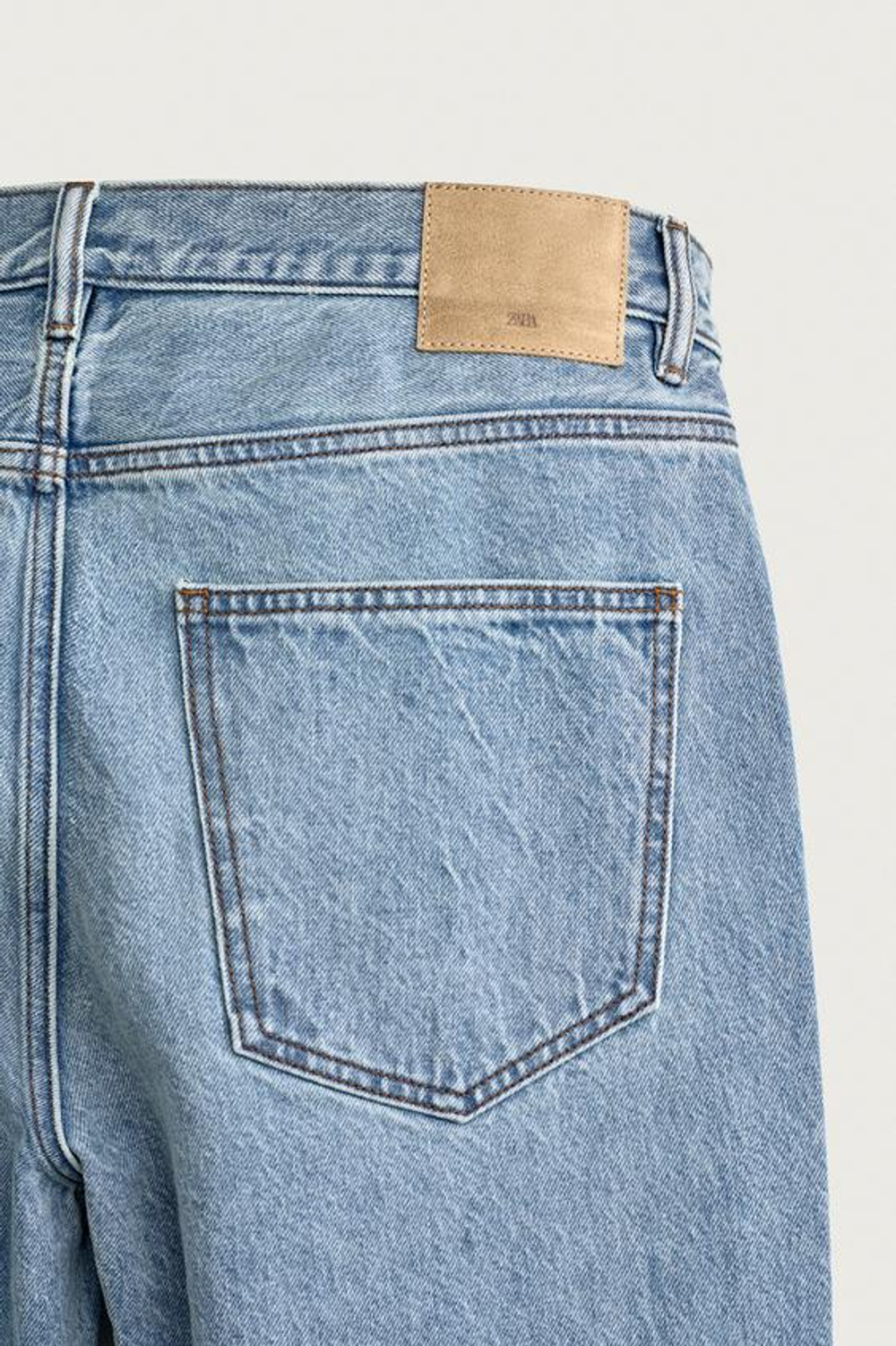 ZARA УКОРОЧЕННЫЕ ДЖИНСЫ SLIM FIT, ГОЛУБОЙ
