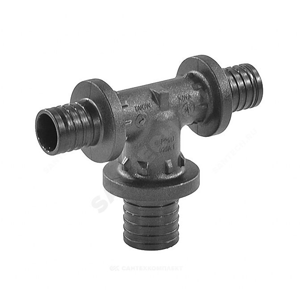 Тройник для PE-X труб аксиальный PPSU Дн 16х25х16 переходной RAUTITAN PX Rehau 11601021001