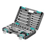 Набор инструментов, 1/2", CrV, пластиковый кейс 31 предмет Stels