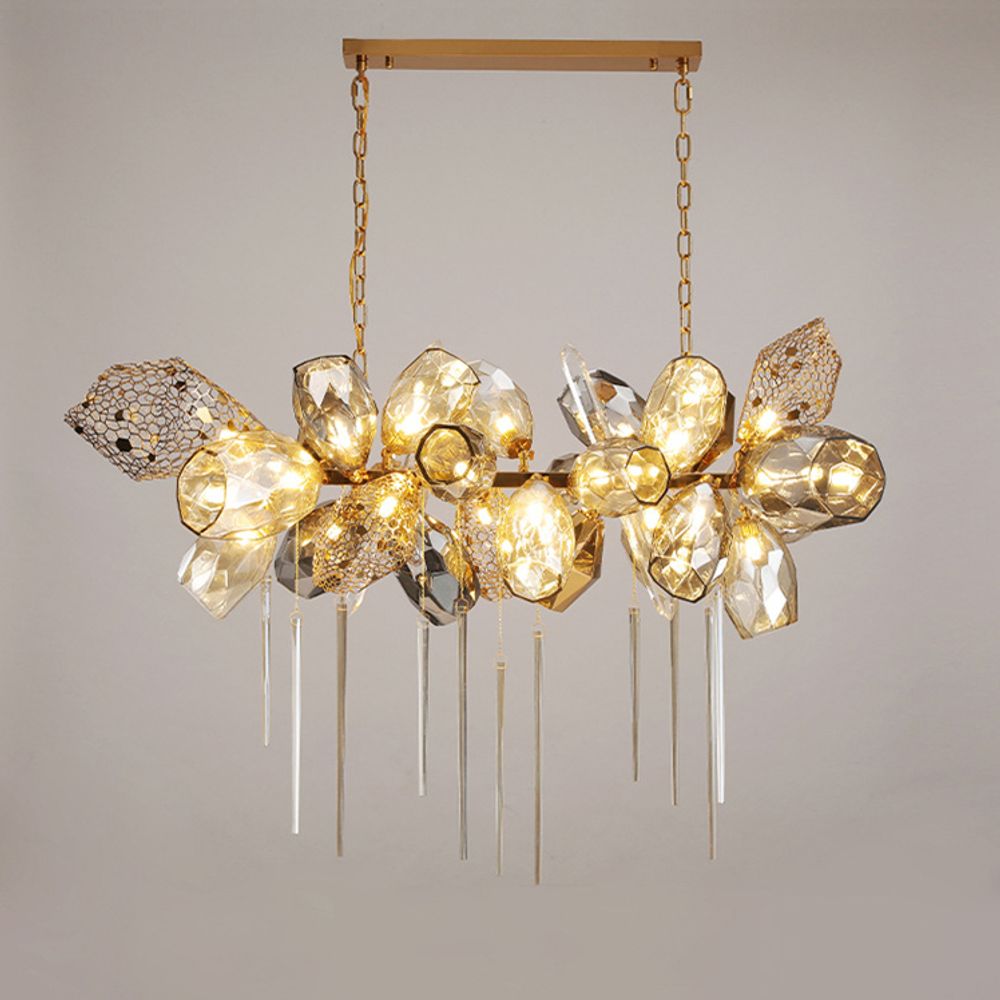 Люстра 8898P/BL gold/smoky