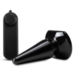 Черная анальная пробка с вибрацией Basic Vibrating Anal Pleaser - 10,2 см. (Цвет: черный)