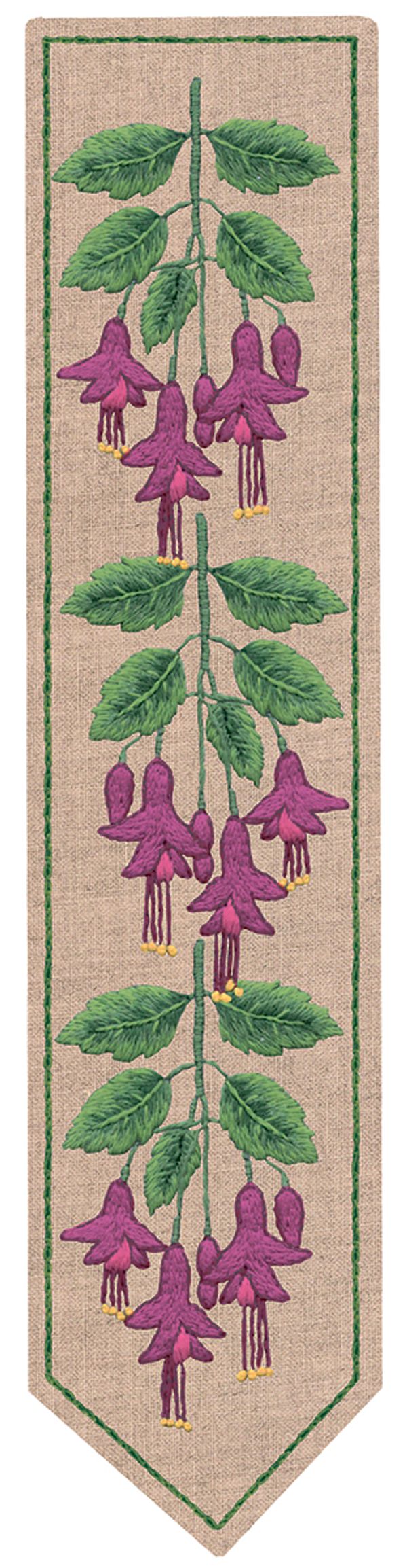 Набор для вышивания нитками Le Bonheur des Dames, закладка Fuchsias (Фуксия), 20х4.5 см