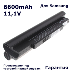Аккумулятор AnyBatt 6600mAh для ноутбуков Samsung NC10, N130, N110, N120, N128