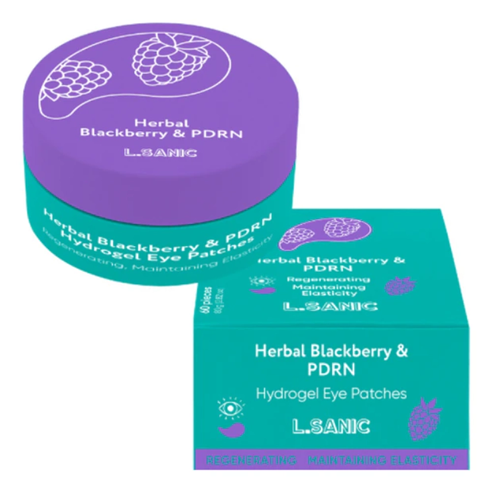Гидрогелевые патчи с ежевикой и PDRN L.SANIC Herbal Blackberry&PDRN 60 шт