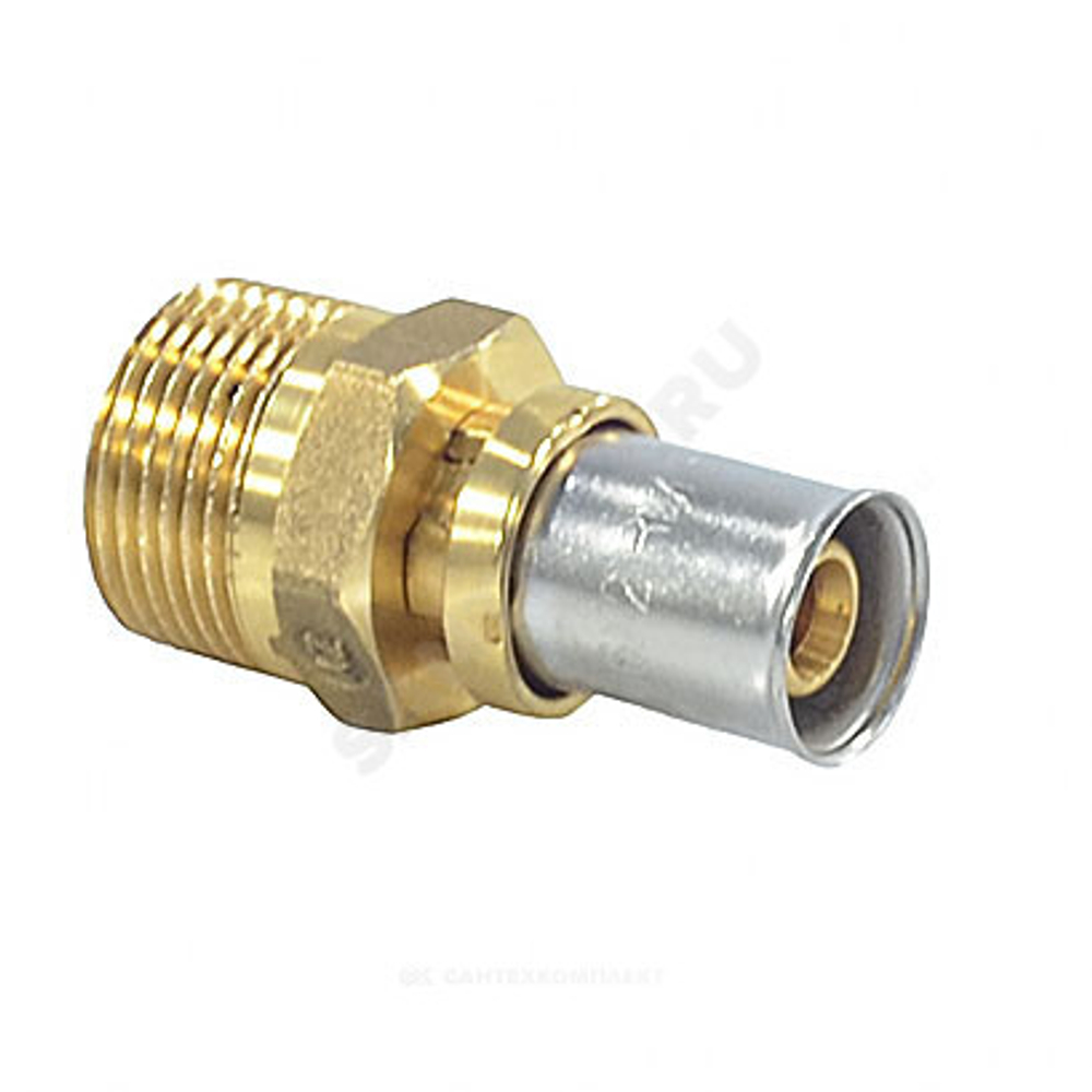 Муфта для МП/PE-X труб латунь пресс Дн 16х3/4" НР RM107 Giacomini RM107Y043