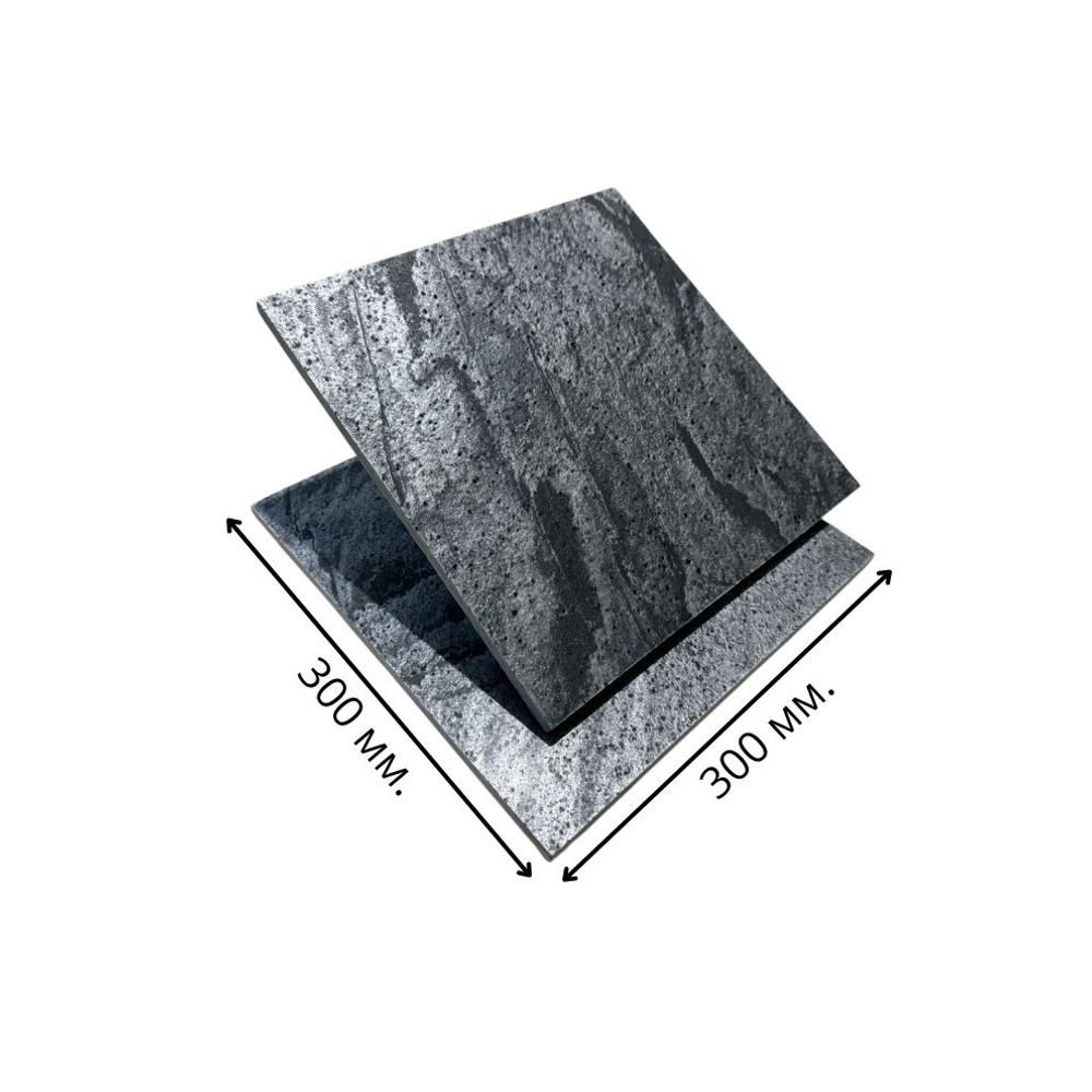 Плитка-сланец Silver Grey, полированная поверхность Pharaon 300x300x12
