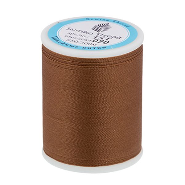 Нитки для трикотажных тканей SumikoThread 300 м, (328 ярд), 020 коричневый